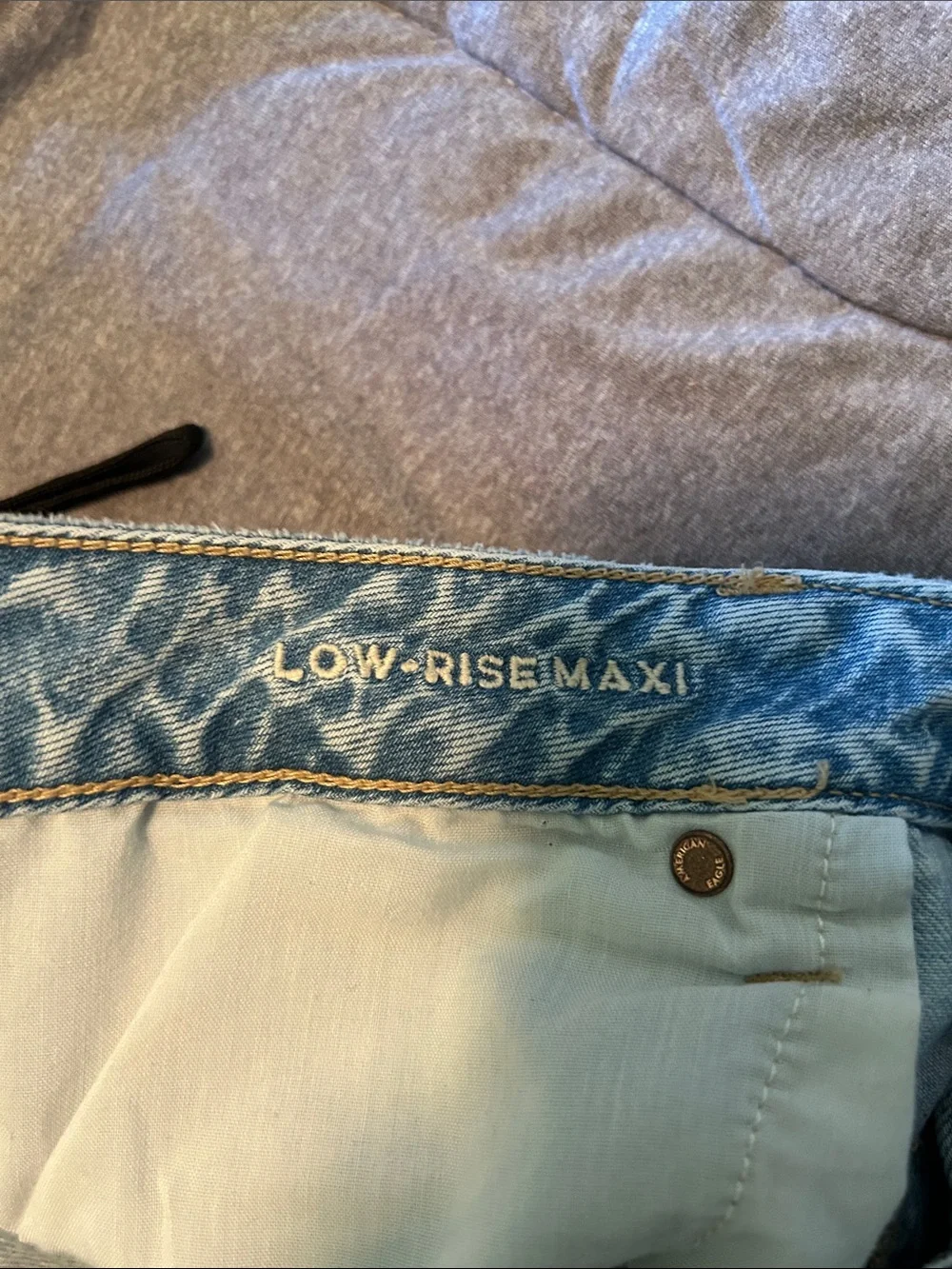 American Eagle Low Rise Maxi Denim Skirt 14
